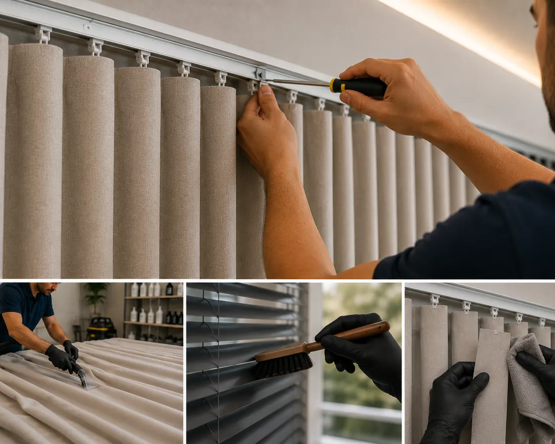 Manutenção e higienização de cortinas e persianas